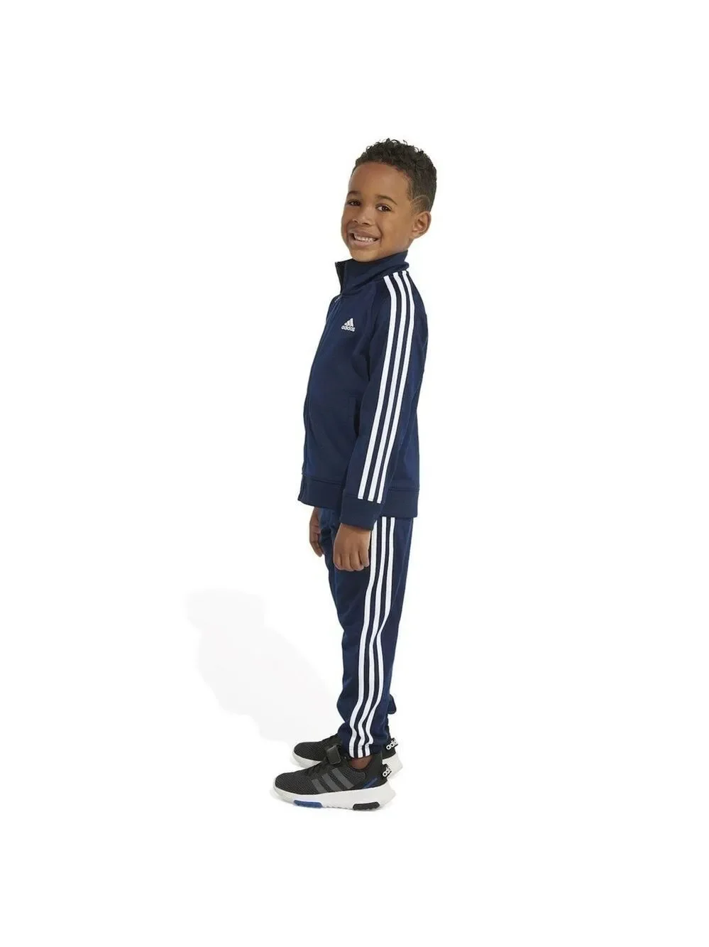 Adidas ToddlerTricot Track Jacket Black/Red Size 2T
